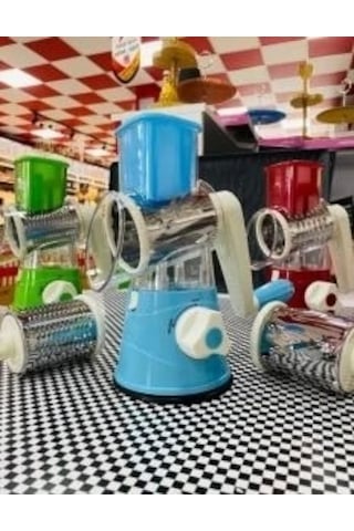 Çevirme Kollu Sebze Doğrayıcı Renkli