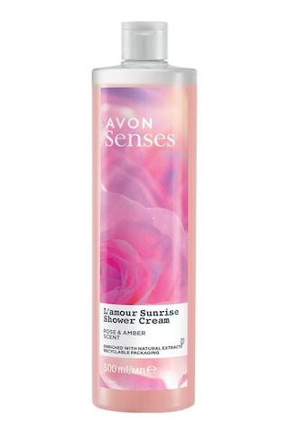 Avon Senses L'amour Sunrise Gül ve Amber Kokulu Krem Duş Jeli 500 ML