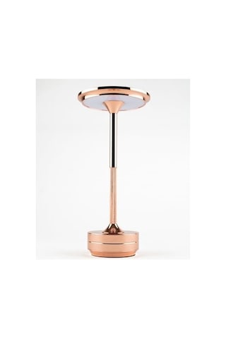 Amber Led Dekoratif Masa Lambası Dokunmatik Şarj Edilebilir Dim Edilebilir Rose Gold .