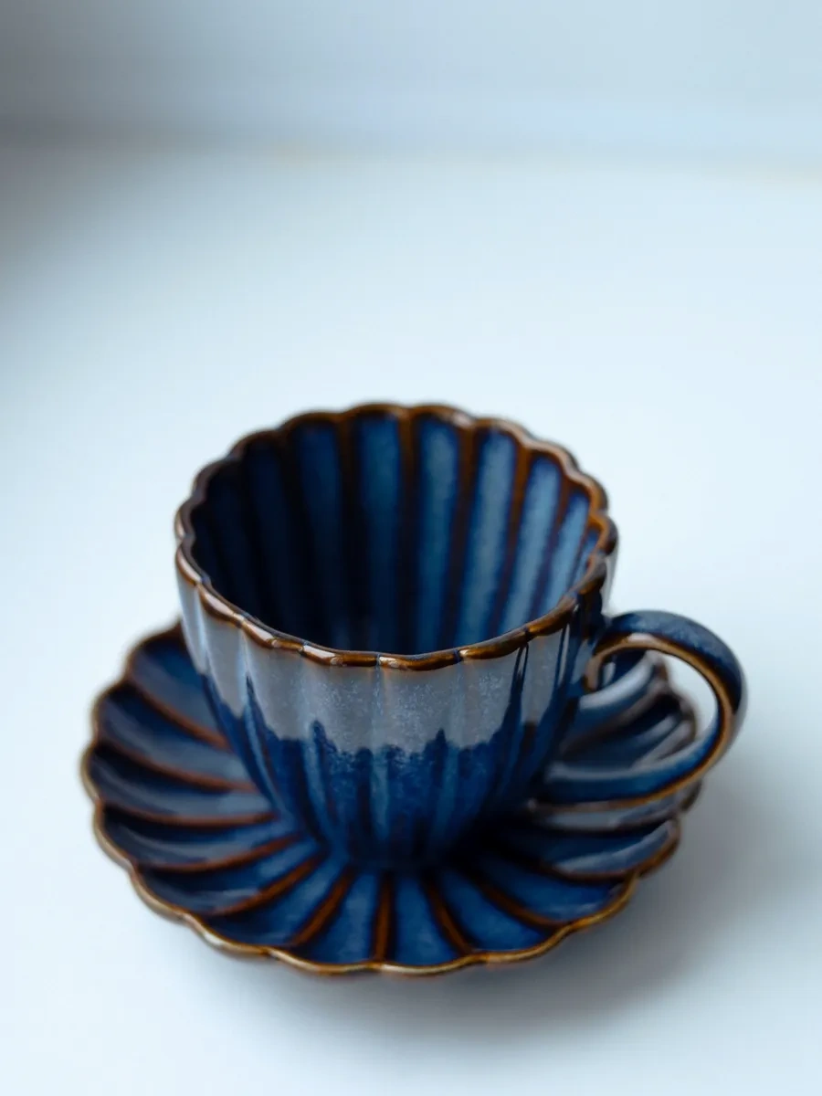 Aberu Shop Çay/ Kahve Takımı Fincan Ve Tabak 150ml 397771066 Mavi Topaz