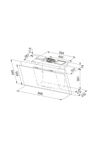 Franke FVMY AH 907 FM BK/BK Glass Davlumbaz