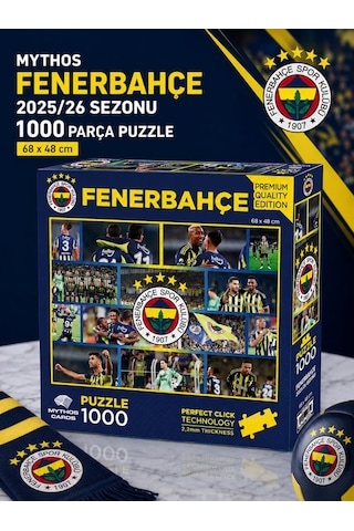 Mythos Lisanslı Fenerbahçe 1000 Parça Puzzle 68 X 48 Cm Premium Quality Edition Perfect Click Technology