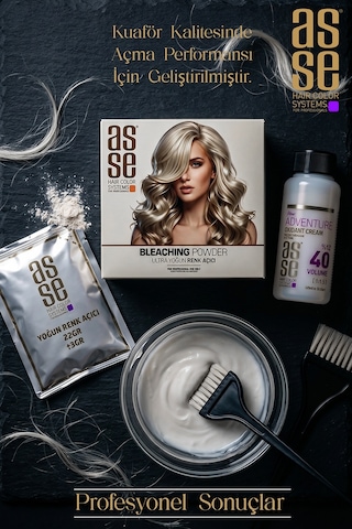 Asse Hair Colors For Professionals Bleaching Powder Ultra Yoğun Saç Renk Açıcı