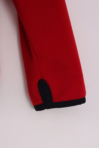 Monox Çocuk Unisex Parmak Geçmeli Polar Ceket Kırmızı