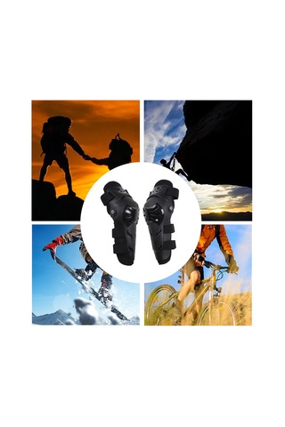 Suntek Kayak Sporu Için Motosiklet Diz Tekmelikler Koruyucu Siyah