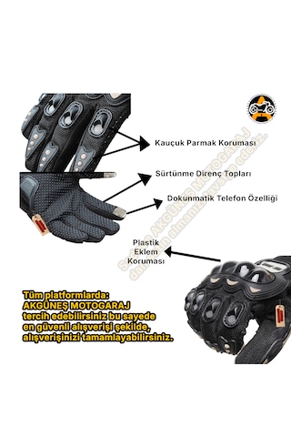 Speed Biker Motosiklet Eldiveni Yazlık Nefes Alabilir, Koruyucu, Ce Sertifikalı Motor Eldiveni