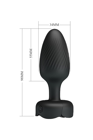 Lilitu Shop Usb'den Manyetik Şarjlı 10 Farklı Titreşimli 5 Led Işıklı Silikon Anal Plug - Osborn