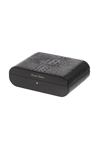 Gentili Emilio Siyah Karbon, Timsah Derisi Humidor 373054