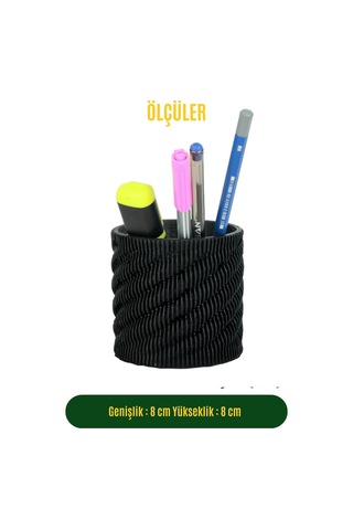 Kalemlik Siyah Renk Masa Kalemliği Organizer Kalemlik Model 5 Çok REnkli