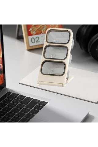 Pazly Suntek Kalem Tutucu - Basit & İdeal Hediye, Kırtasiye Rafı Fincan Beyaz Beyaz