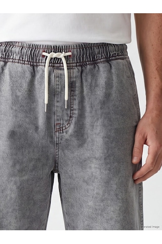 Lcw Jeans Gri Loose Fit Erkek Jean Şort