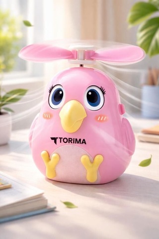 Premium Sessiz Modern Seyahat Şarjlı El Vantilatörü F31 Pembe