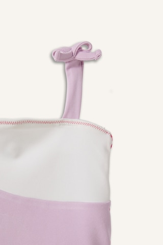 Defacto Çizgili Fuşya Mayo Kız Bebek H4878a526hspn214 Pembe-pn214