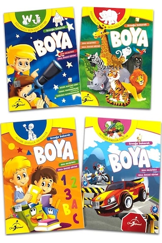 Örneğe Bakarak Boya Okul Öncesi Boyama Set 1 - 4 Kitap