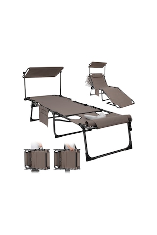 Kingcamp Magnolia B10 Plus Hands-free Premium 7 Kademeli Katlanır Şezlong Beige Bej