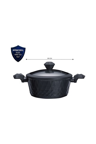 Karaca BioDiamond Antibakteriyel Kulp İndüksiyon Tabanlı Tencere 24 CM 3.9 L