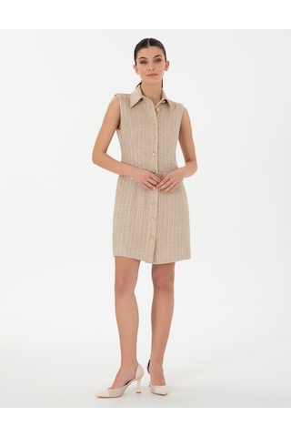 Pierre Cardin Kadın Bej Elbise Dokuma 50305999-vr011 Bej