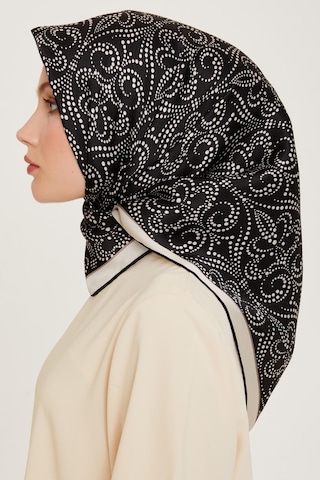 Armine İpek Eşarp 2025 Kış - 9246-06 Siyah Twill Siyah