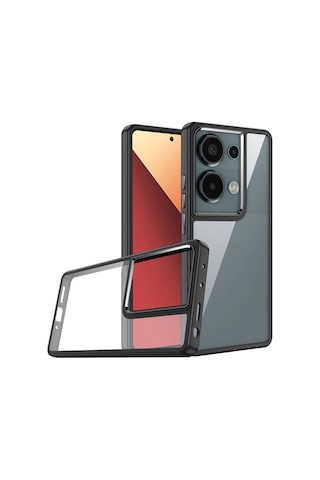Xiaomi Redmi Note 13 Pro 4g Kılıf Zore Flora Kapak Siyah