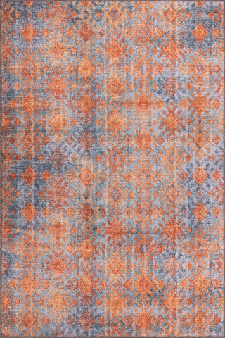 Funk Modern Dokuma Taban Dekoratif Turuncu Halı (Al 06)