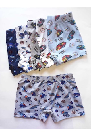 Kota Erkek Çocuk Desenli Boxer 6 Adet - 1013