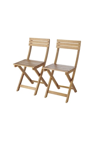 Virginia Ahşap Bahçe Sandalyesi 2'li 2 Adet Sandalye Ahşap