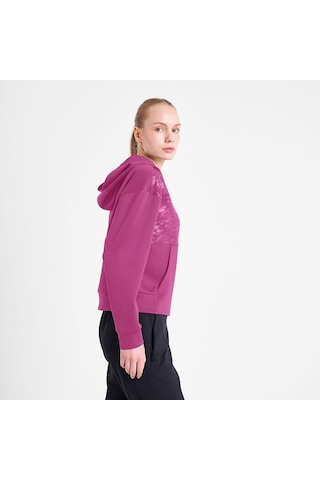 Lescon Kadın Fermuarlı Kapüşonlu Sweatshirt 25n-2125 Mürdüm
