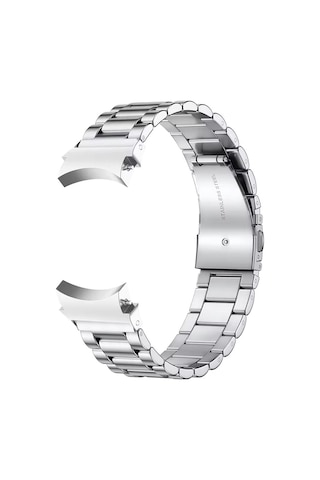 Forzacase Samsung Galaxy Watch 6 Classic 47mm İle Uyumlu Metal Baklalı Kordon Kayış - Fc790 Gümüş