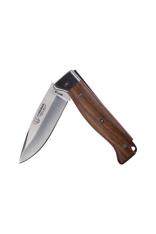 Cudeman 384-gf Mt-4 Satin Walnut Ceviz Ağacı Saplı Deri Kılıflı Kamp Çakı Kahverengi
