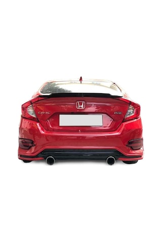 Honda Civic Fc5 Turbo Arka Ek Plastik Siyah Difüzör 2016 2017 2018 2019 Arka-difizör-bodykit-ek
