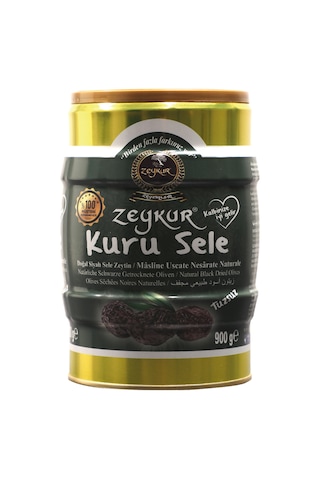 Zeykur Zeytinleri Diyet Light Tuzsuz Kuru Sele Siyah Zeytin 900 G