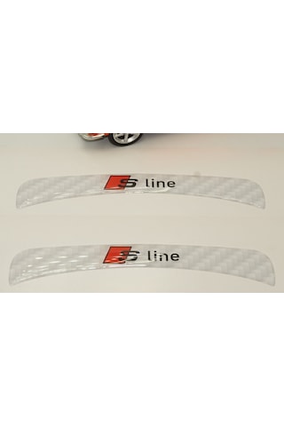 Audi Q4 Q5 Q7 S Line Logo Beyaz Karbon Desen Damla Epoksi Ayna Ça
