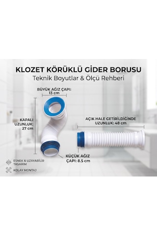 Körüklü Klozet Kadası Beyaz