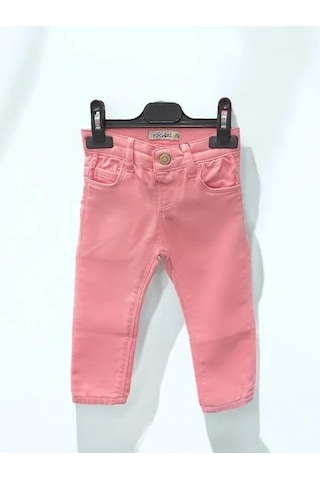 Escabel Kız Bebek Pamuklu Lycralı Pantolon-14318 Pembe