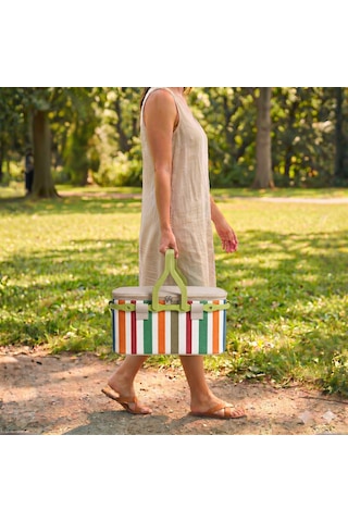 25 Lt Piknik Sepeti 1308 Picnic Bag -330 Karışık/Çok Renkli
