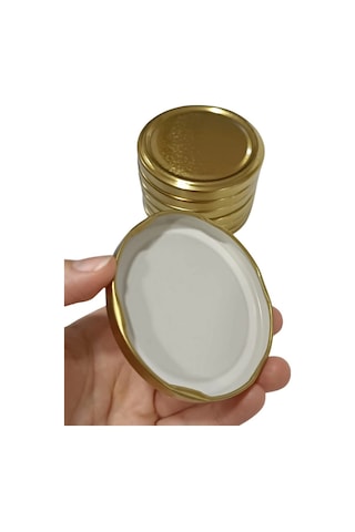 Konserve Kavanoz Kapağı 600 Adet 82mm Altın Kapak Çok Renkli