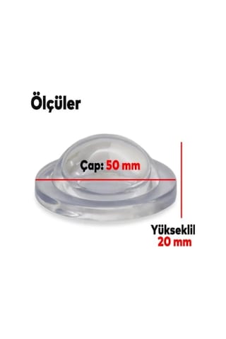 Silikon Kapı Stoperi Şeffaf 3 Adet Tamponu Kendinden Yapışkanlı Şeffaf Kapı Kolu Stopu