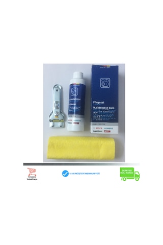 Bosch Uyumlu Cam Ocak Temizleyici Temizlik Temizleme Krem Kazıyıcı Set - 390619622