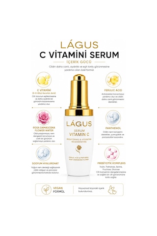 Lágus Leke Karşıtı ve Aydınlatıcı Vitamin C Serum 30 ML