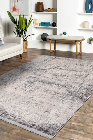 Notteo Modern Halı Yumuşak Dokulu, Dokuma Tabanlı, 7 Mm İnce Form, Dayanıklı Gri 2