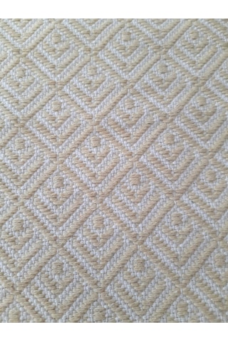 Pamuklu Cotton Kilim Çift Taraflı Yıkanabilir Dekoratif 80x150 - Sarı V2 Siyah - Beyaz