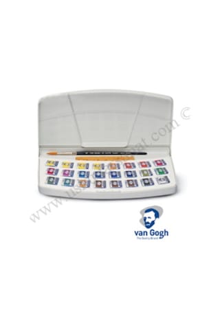 Van Gogh 24 Renk Fırçalı Taş Suluboya Seti