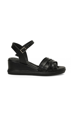 Butigo 25s-281 6fx Siyah Kadın Dolgu Topuk Sandalet 000000000102688737 Siyah