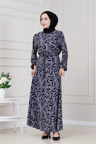 Sevitli Beli Tünelli Karin Elbise-gri-5333 Gri