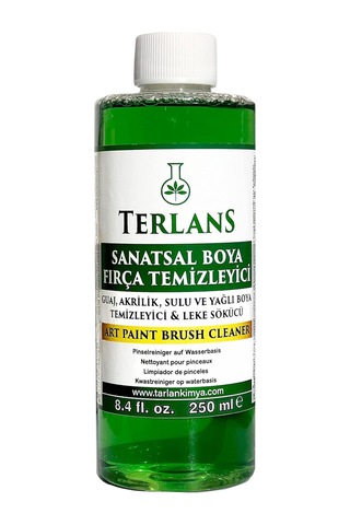 Terlans Yağlı Boya Seti Yardımcı Malzemeler 3x250ml Boya Fırça Temizleyici - Kokusuz Terebentin - Keten Yağı