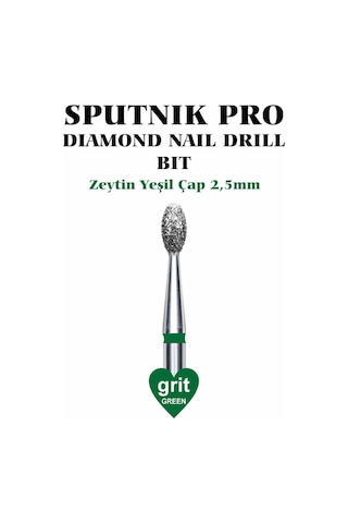 Elmas Zeytin Freze Yeşil Çap 2,5mm