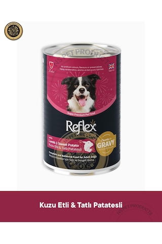 Reflex Plus Sos İçinde Et Parçacıklı Kuzu Etli Ve Tatlı Patatesli Yetişkin Köpek Maması 400gr