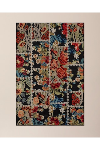 Madame Coco Feron Halı - 120x180 Cm - Siyah Siyah