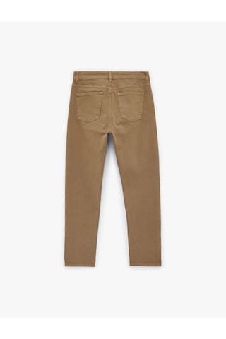 Koton Pamuklu Cepli Düğmeli Regular Fit Pantolon Bej 6sam40022nw Ekru