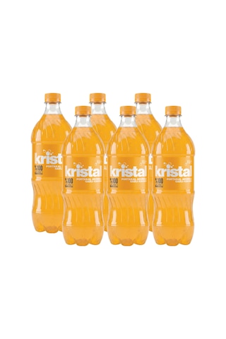 Kristal Portakal Aromalı Gazlı İçecek 1 L 6'lı